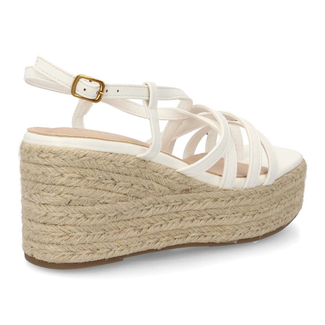 Sandalia esparto blanco