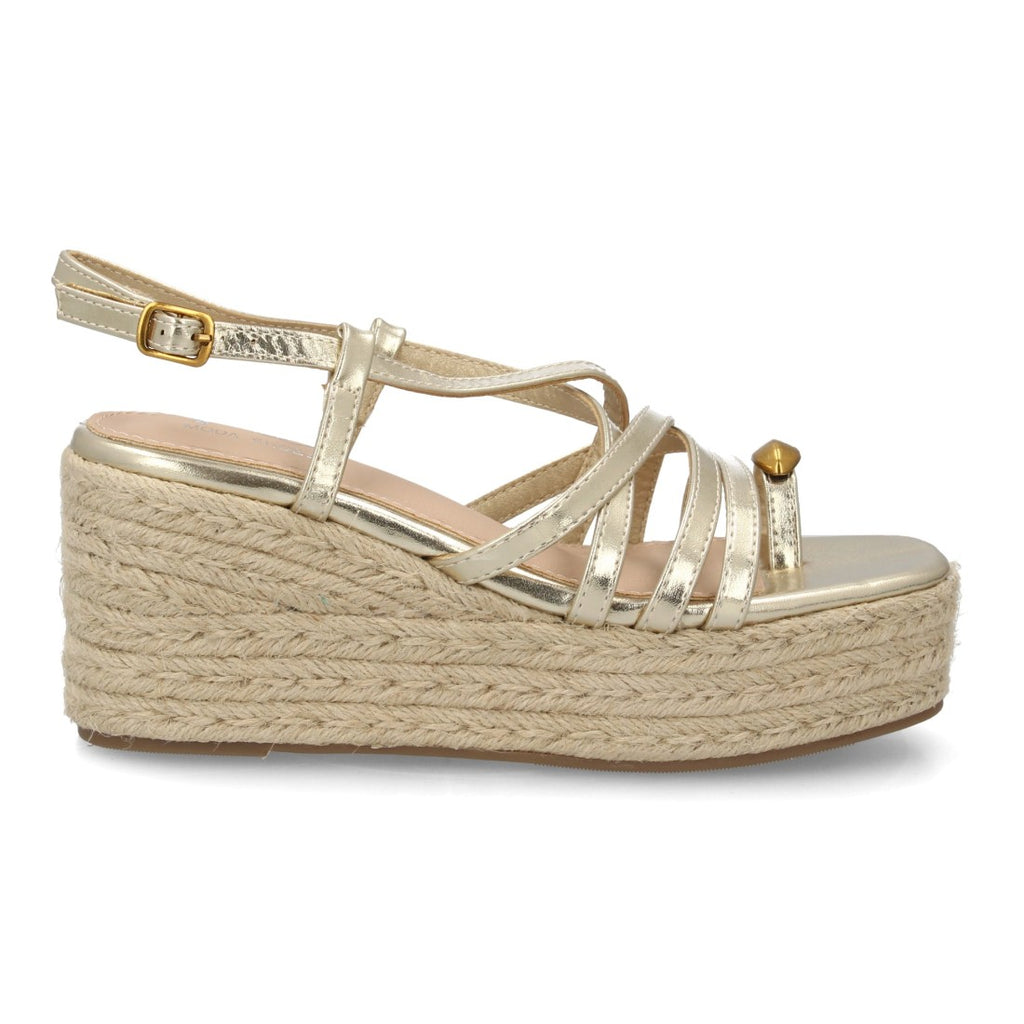 Sandalia esparto oro