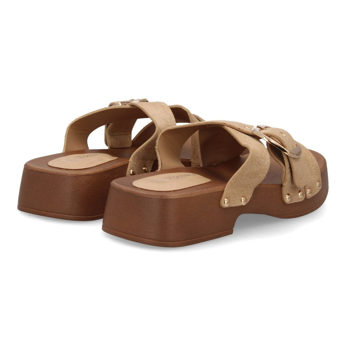 Sandalia hebilla beige